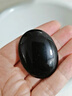 語(yǔ)森憶橢圓黑曜石手把件原石水晶手握盤(pán)玩巴掌石五行水黑色石頭擺 黑曜石45*35*15mm 曬單實(shí)拍圖