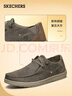 斯凱奇（Skechers）男鞋秋季一腳蹬帆布鞋商務(wù)通勤休閑軟底板鞋66387 曬單實(shí)拍圖