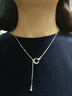 中國黃金（CHINA GOLD）莫比烏斯環(huán)環(huán)相扣項鏈925銀流蘇吊墜簡(jiǎn)約小眾結婚生日禮物送女友 【今/次日達】A款*環(huán)環(huán)相扣流蘇項鏈-s925 曬單實(shí)拍圖