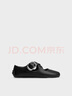 CHARLES&KEITH交叉帶平底瑪麗珍鞋芭蕾舞鞋生日女神節禮物送女友CK1-70580264 Black黑色 38 （245） 曬單實(shí)拍圖