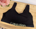 Calvin Klein內衣女士美拉德簡(jiǎn)約提花薄墊ck無(wú)鋼圈輕運動(dòng)U型背心文胸QF7400AD UB1-太空黑 M 曬單實(shí)拍圖