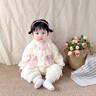G.DUCKKIDS小黃鴨童裝嬰兒衣服秋冬加絨新生兒連體衣寶寶冬裝棉服毛毛衣外套 杏色 80cm 80碼7-11月(建議寶寶75-)cm 曬單實(shí)拍圖