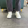 森馬男鞋秋季潮流百搭休閑板鞋男士運動(dòng)增高真皮輕奢經(jīng)典小白潮鞋冬季 茶綠 43 曬單實(shí)拍圖
