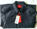 紅都羊毛含桑蠶絲夾克男翻領(lǐng)拉鏈款上班正裝開(kāi)會(huì )商務(wù)茄克中年男外套 深藍88羊毛12蠶絲JT7819-1 L (175/92A) 曬單實(shí)拍圖