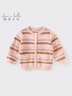 戴維貝拉（DAVE＆BELLA）女童毛衣開(kāi)衫兒童長(cháng)袖上衣小童針織外套春季新款童裝女寶寶衣服 粉色條紋【現貨】 100 cm（建議身高90-100cm） 曬單實(shí)拍圖
