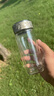 水宜生純鈦玻璃杯雙層防燙鵝蛋杯便攜抑菌高檔泡茶杯水晶杯子男女士禮盒 鈦晶銀【禮盒包裝】 曬單實拍圖