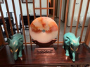 禮御友嘉天然紅花玉石平安扣擺件阿富汗玉壁客廳玄關裝飾品喬遷新居禮品 紅花冰玉扣 直徑60cm 曬單實拍圖