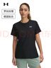 安德瑪（Under Armour）春夏Tech女子羅紋訓練運動(dòng)短袖T恤1389852 黑色001 M 曬單實(shí)拍圖