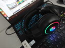 惠普（HP）H100游戲耳機頭戴式耳麥帶麥克風(fēng)電競游戲吃雞三角洲行動聽聲辨位 黑色USB 曬單實拍圖
