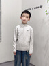 POLOWALK童裝男童長(cháng)袖針織衫2025秋季新品毛衣簡(jiǎn)系中高領(lǐng)套頭外套 淺麻灰 130 130cm 曬單實(shí)拍圖