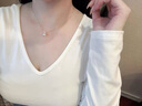 伊燦通體銀單顆仿珍珠吊墜項(xiàng)鏈女輕奢氣質(zhì)高級(jí)感鎖骨鏈2025年新款頸鏈 通體銀單顆珍珠項(xiàng)鏈 曬單實(shí)拍圖