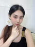 花詩(shī)可秋日甜心波點(diǎn)玫瑰花朵發(fā)圈頭繩女溫柔法式發(fā)繩高彈力扎頭發(fā)發(fā)飾1#米色黑波點(diǎn)-花朵發(fā)圈 曬單實(shí)拍圖