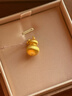 六福珠寶新年禮物 黃金吊墜絲綢金葫蘆不含鏈足金掛墜 計價(jià) 約4.17克 曬單實(shí)拍圖