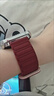 格匯品牌原裝張婧儀同款適用iwatchS10表帶applewatch9/8/7液態(tài)硅膠帶 2025款新顏色酒紅配粉砂 適用iwatch10【42MM表盤】 曬單實(shí)拍圖