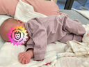 babylove新生兒連體衣純棉春秋季初生嬰兒哈衣純色系帶睡衣和尚服居家爬服 芭蕾粉 59cm 曬單實拍圖