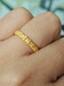 老廟黃金戒指足金古法花絲女戒送女友老婆生日節(jié)日禮物 約3.63g/12號(hào)(適用11-13#) 曬單實(shí)拍圖