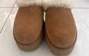 UGG【雙11搶先購】秋季新款女士厚底懶人毛毛鞋 1166733CHE|栗色37 曬單實(shí)拍圖