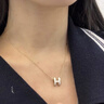 伊燦字母H項鏈女2025新款爆款高級小眾設計感鎖骨鏈女氣質(zhì)精致頸鏈 字母H項鏈一條裝 曬單實(shí)拍圖