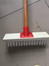 長(cháng)柄地刷清潔神器硬毛刷澡堂瓷磚廚房地毯衛生間水泥地地板刷地縫死角清潔神器 25cm白色地刷（加強桿硬毛刷） 曬單實(shí)拍圖