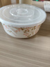 五和（WUHE）保鮮碗三件套泡面碗密胺餐具桃花帶飯盒仿瓷圓形通用帶蓋湯碗 桃花保鮮碗（?。?曬單實(shí)拍圖