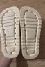 名創(chuàng  )優(yōu)品（MINISO）洞洞鞋男女夏季外穿涼鞋防滑厚底踩屎感包頭涼拖鞋 卡其+海洋星星 曬單實(shí)拍圖