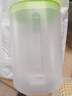 茶花塑料家用果汁壺大容量杯子耐高溫涼水杯茶壺涼水壺涼白開(kāi)冷水壺 【綠色】有刻度線(xiàn) 2200ml 曬單實(shí)拍圖