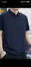 吉普（JEEP）冰絲速干短袖T恤男士polo衫夏季寬松涼感衣服男裝藏青拼深墨綠3XL 曬單實拍圖