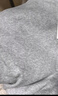 優(yōu)衣庫女裝羅紋亨利領(lǐng)T恤/長袖修身短款內(nèi)搭打底25新款479591 02 淺灰色 XL /165/92A 曬單實(shí)拍圖