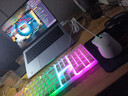 狼蛛（AULA）S3005真機械手感游戲鍵盤(pán)鼠標套裝有線(xiàn)輕音薄膜電競鍵鼠套裝電腦耳機三件套筆記本辦公背光USB外接 白色彩光鍵盤(pán)鼠標套裝【送鼠標墊】 曬單實(shí)拍圖