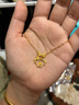 中銀億金蝴蝶結(jié)黃金項(xiàng)鏈女愛(ài)心玫瑰足金吊墜套鏈生日情人節(jié)禮物送女友老婆 蝴蝶結(jié)愛(ài)心玫瑰套鏈 金重約7.5g 曬單實(shí)拍圖