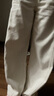 森馬（Semir）牛仔褲女冬季寬松分割抓毛拖地褲2025新款酷颯風(fēng)顯腿長(cháng)彎刀褲 奶白10501 S 曬單實(shí)拍圖