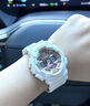 卡西歐（CASIO）手表女G-SHOCK學(xué)生防水運動(dòng)考試經(jīng)典三眼雙顯電子石英日韓表禮物 GMA-S120MF-7A2 玫瑰白金 曬單實(shí)拍圖