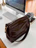 CinvaiKrose包包女包輕奢復古單肩包女式2026新款高級感郵差包女斜挎包 焦糖色 曬單實(shí)拍圖
