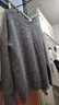 MUSLEY QUEEN| 圓領(lǐng)25秋冬新款羊毛衫女羊絨拉毛百搭寬松慵懶感無(wú)縫毛衣top款 天幕灰 均碼 曬單實(shí)拍圖