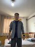 艾倫伯頓運動(dòng)套裝男秋季跑步速干專(zhuān)業(yè)晨跑服防風(fēng)外套登山徒步訓練健身衣服 三件套灰藍【運動(dòng) 速干】后腰口袋 L （120-140斤） 曬單實(shí)拍圖