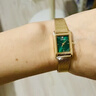 西鐵城（CITIZEN）手表 Juicy Tint系列石英不銹鋼表帶時(shí)尚簡(jiǎn)約女表 EJ6123-81W 復古綠方盤(pán) 曬單實(shí)拍圖