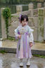 貝優(yōu)可古月家.紫芙 漢服女童冬兒童高端仙氣古風(fēng)加絨連衣裙女孩古裝襦裙 紫色 130 曬單實(shí)拍圖