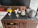 胡桃木移動(dòng)茶水柜家用燒水壺一體式泡茶桌邊柜客廳陽(yáng)臺茶臺側邊幾 8.胡桃木茶水柜C3+天福源T58鈦 曬單實(shí)拍圖
