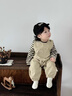 旻勝 寶寶秋季套裝韓版嬰兒秋裝衣服背帶褲條紋外出洋氣童裝生日禮物 90 【身高85-90cm/體重19-25斤】 詳情頁(yè)有尺寸表 曬單實(shí)拍圖