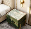 駿歐全實(shí)木床頭柜主臥現代高級馬鞍皮輕奢極簡(jiǎn)巖板床頭收納置物柜 祖母綠/高質(zhì)感馬鞍皮/全實(shí)木 曬單實(shí)拍圖