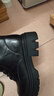 熱風(fēng)（Hotwind）黑色馬丁靴女2025年冬季新款厚底增高短靴氣質(zhì)百搭工裝靴女鞋子 01黑色 36 曬單實(shí)拍圖