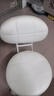 林家小子萬(wàn)向輪小凳子門(mén)口可移動(dòng)換鞋凳家用客廳臥室滑輪矮凳美縫擦 米白帶靠背【靜音輪】 曬單實(shí)拍圖
