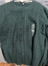 優(yōu)衣庫女裝紐花圓領(lǐng)針織開(kāi)衫/毛衣外套空調衫通勤秋冬新款481477 59 墨綠色 2XL 曬單實(shí)拍圖
