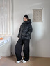 波司登（BOSIDENG）25新款泡芙羽絨服女款短款脫卸帽90絨零壓輕盈運動(dòng)外套B250243116 【明星同款色】幻夜黑-自然光8633 M 165/88A 體重約120-140斤 曬單實(shí)拍圖