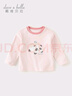 戴維貝拉（DAVE＆BELLA）小男孩全棉上衣女童衣服2025秋季新款小童長袖t恤洋氣寶寶打底衫 琥珀粉【現(xiàn)貨】 100 cm（建議身高90-100cm） 曬單實(shí)拍圖