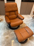 思特萊斯（Stressless）旗艦紅寶石沙發(fā)椅客廳真皮沙發(fā)休閑椅挪威進(jìn)口躺椅午休椅政府補貼 木底座--寶羅馬皮--新白蘭地色 曬單實(shí)拍圖