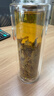 希諾（HEENOOR）抗菌玻璃杯雙層防燙辦公車載水杯男高檔泡茶杯子XN-9607K 410mL 曬單實(shí)拍圖