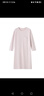 無(wú)印良品（MUJI）女式 柔軟針織 家居連衣裙 睡裙 煙熏粉色 L-XL 曬單實(shí)拍圖