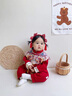 G.DUCKKIDS小黃鴨一周歲禮服男女寶寶抓周衣服中國(guó)風(fēng)百天滿月嬰兒連體衣秋季 紅色 66cm 66碼1.5-3月建議寶寶11-15斤 曬單實(shí)拍圖