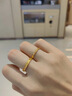 CRD克徠帝碎碎冰黃金戒指足金戒指5G工藝側面拉絲送女友節日禮物 2.2g HQ00148 21# 曬單實(shí)拍圖